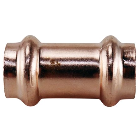 COPPER PRESS BY TMG 1/2 in. x 1/2 in. Copper Press x Press Coupling with Dimple Stop Jar (50-Pack), 50PK XPRC1250JR